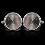 Luxury Cufflinks Watch Rotatable Electronic Functional Buckle Business Mens Cufflinks Gold Slivery Mechanical Watch Cuff Links