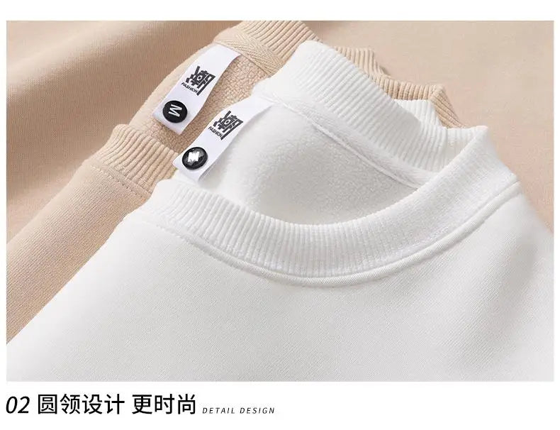 Customizable Thick Sweatshirt for Man Women Plain Hoodie Sweater Autumn Winter Fleece Sweatshirts Logo Original Design