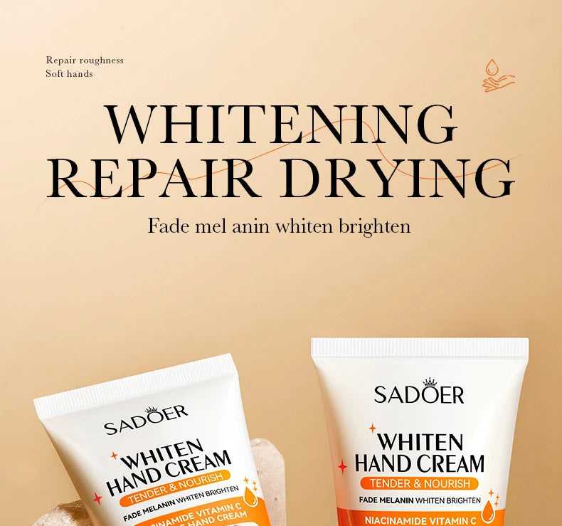 1/2/3pcs SADOER 100g Moisturizing Hand Cream Tender Nourish Non Greasy Brightening Hydrating Beauty Hands Travel Size Skin Care