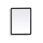 Rectangle Wall Hanging Mirror Metal Framed Black White Dressing Mirror Rounded Corner Wall-Mounted Makeup Mirrors Entryway