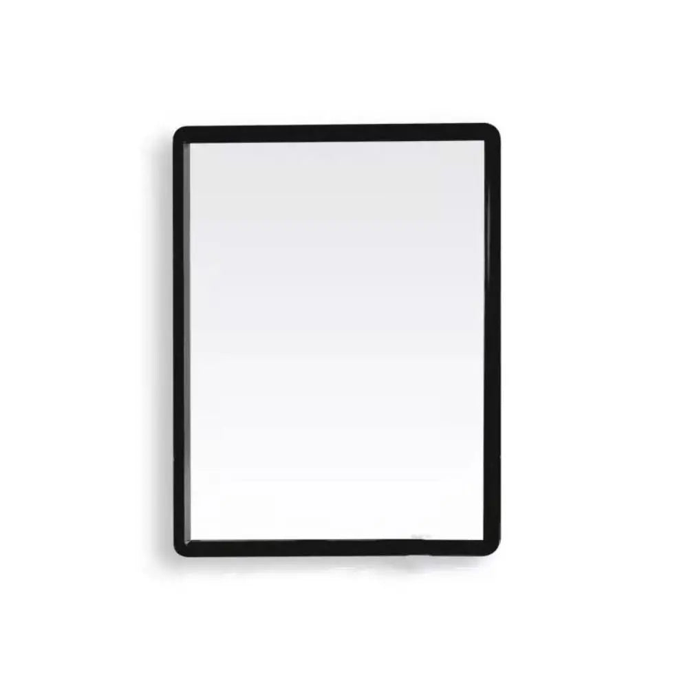 Rectangle Wall Hanging Mirror Metal Framed Black White Dressing Mirror Rounded Corner Wall-Mounted Makeup Mirrors Entryway