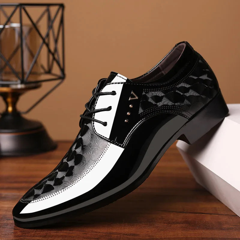 Oxfords Leather Men's Shoes Casual Dress Men Lace Up Breathable Formal Office for Man Big Size 38-48 Flats 2026 Main image