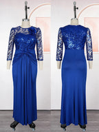 Elegant Women Luxury Party Dresses Sequin Pleated Mermaid Gown Wedding Prom Birthday Dinner Long Dress Ladies Africa Clothing