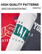 Brooklyn Nyc Letter Printed Soft Sweatshirts Street Fleece Pullovers Autumn Fashion Streetwears All-Match Crewneck Men Hoodies