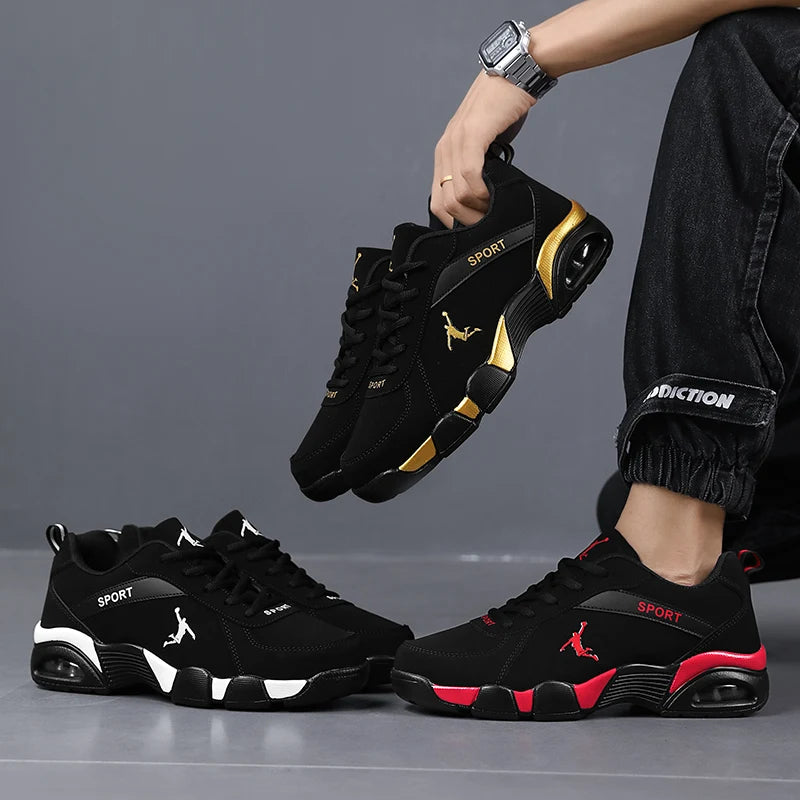 Men's Road Running Shoes, Lace-Up Closure, Suitable for All Seasons, Low-Top Trendy Versatile Hiking Shoes, Tennis Casual Walking Fitness Hiking Shoes - the Perfect Sports Shoe for Outdoor Adventures, Ideal for Sports Enthusi