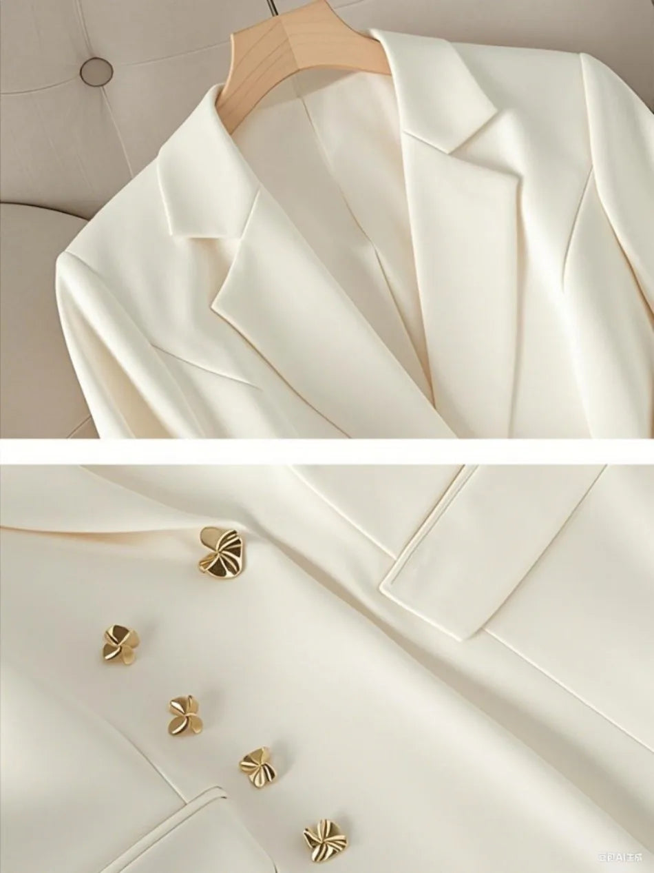 Fashion Temperament Executive Suit Solid Color Two-piece Pant Suits Set Business Commuting Professional Trousers  Ladies New
