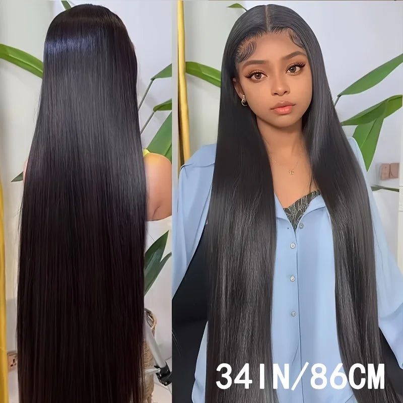 100% Human Hair 250% Density 13x4 Straight HD Lace Front Wig 30 40 Inch 13x6 Lace Frontal Wigs 5x5 Glueless Clourse Brazilian