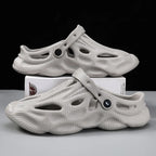 Litfun Summer Clogs Sandals For Men New Outdoor Soft Botton Beach Slippers Anti-slip EVA Garden Shoes Fashion Hollow Hole Shoes