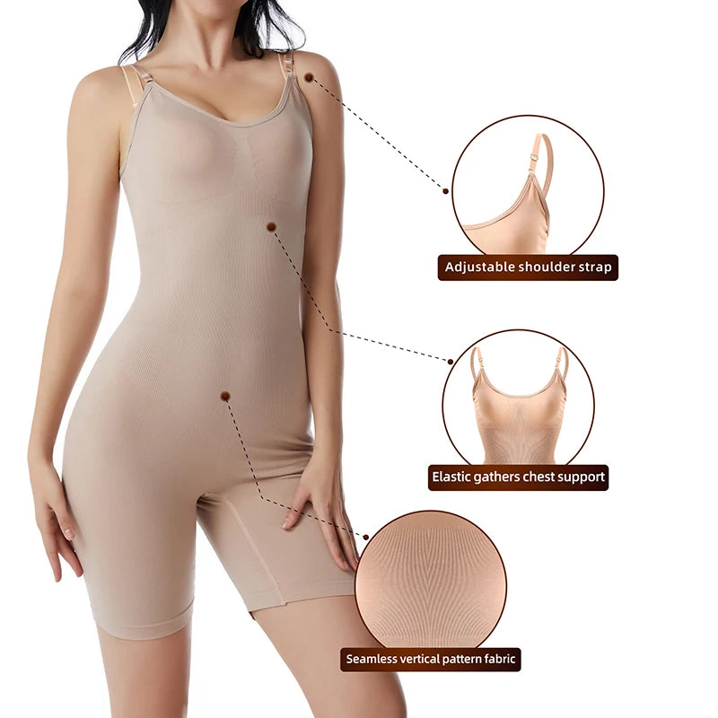 Women Bodysuit Shapewear Tummy Control Full Body Shaper Slimming Sheath Butt Lifter Push Up Thigh Slimmer Abdomen Shapers Corset Secondary image