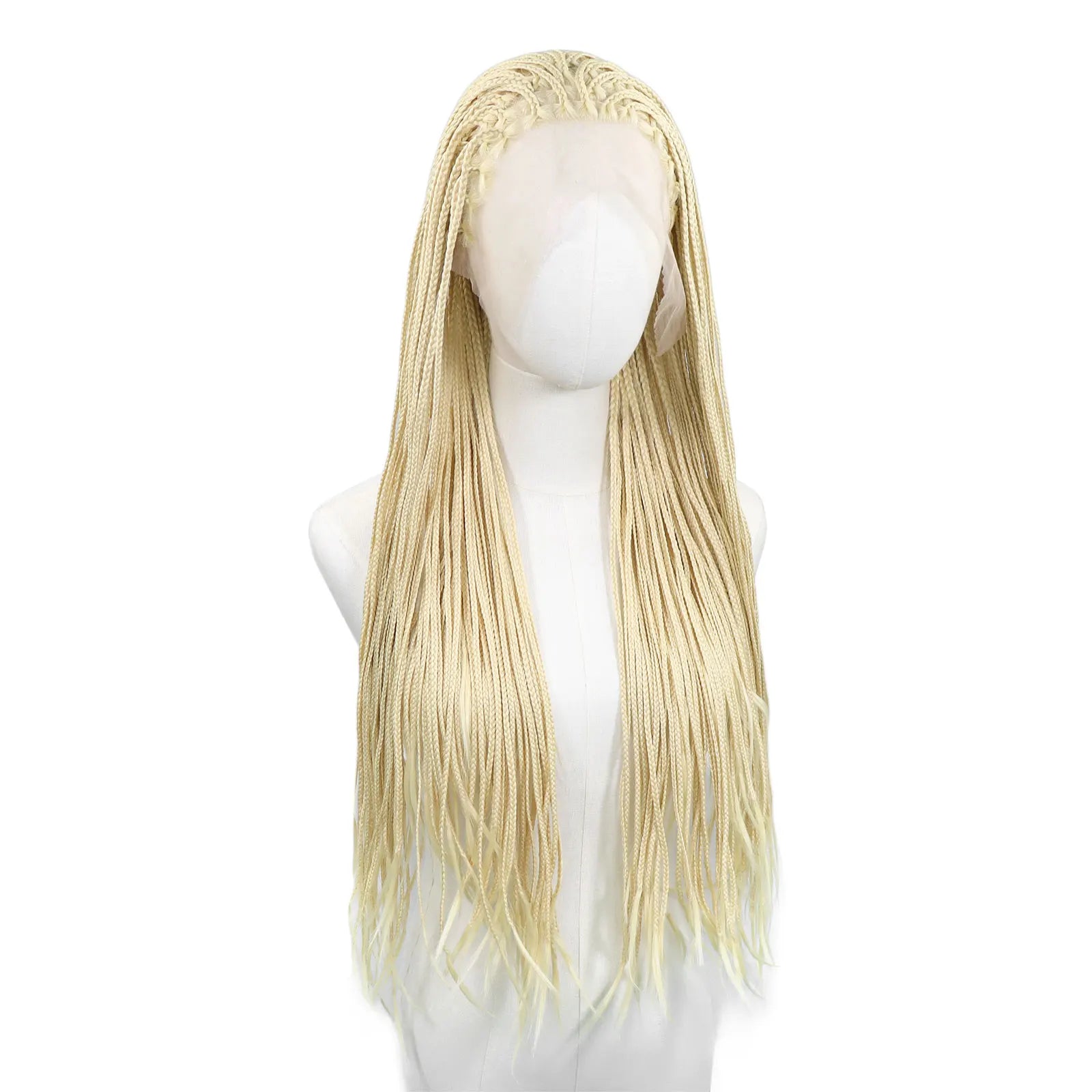 613 Blonde Box Braided Wigs Braids For Black Women 26Inch Long African Cornrow Crochet Braids Synthetic Hair 13x3 Lace Front Wig Secondary image