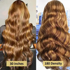 P4/27 13x6 Glueless Highlight Hd Lace Frontal Wig Human Hair Ombre Colored Honey Blonde Human Hair Wigs Body Wave For Women 5x5