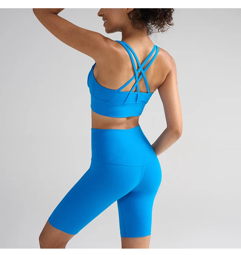 Workout Sportswear 2PCS Piece Female Women Active Wear Sports Tank Top Women Gym Workout Leggings Booty Bum Leggings