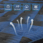 14 Inch Hybrid Queen Mattress with Gel Memory Foam & Pocket Coils, Medium Firm for Motion Isolation and Pressure Relief