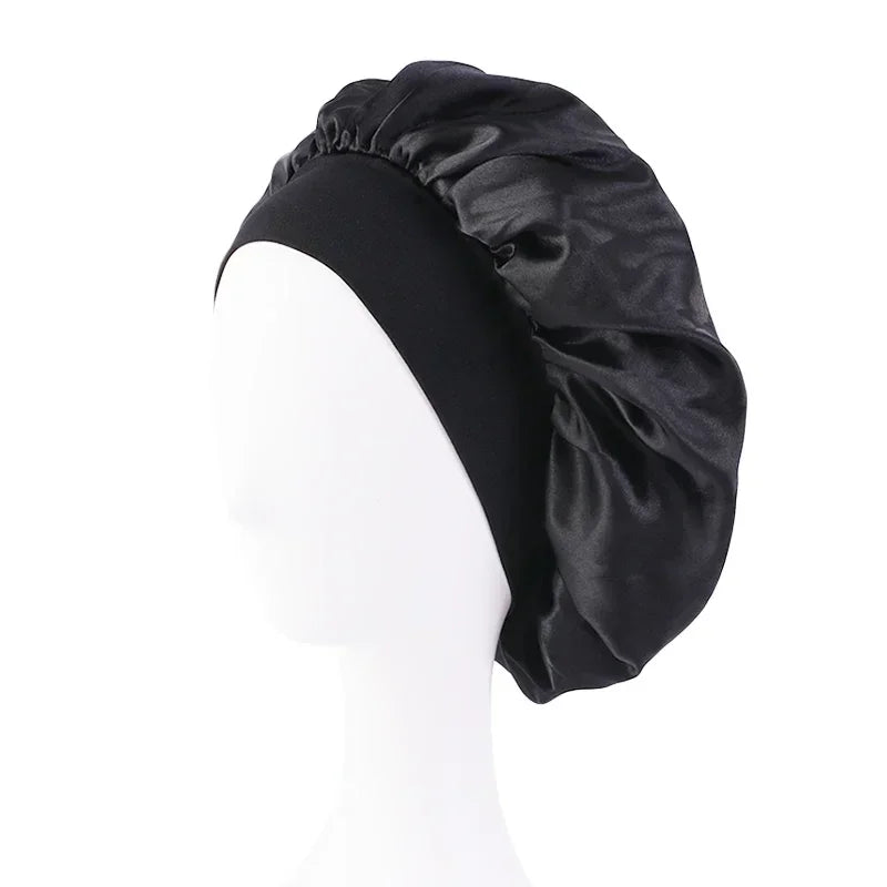 Bonnet Satin Sleeping Hat Hair Night Sleep Cap Head Cover Shower Caps for Bath and Sauna Bathing Shower Caps Bathroom Products