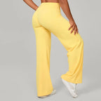Women's New Pilates Straight Leg Yoga Pants Hip Lifting Tight Fitting Wide Leg Pants Outdoor Sports Running Casual Fitness Pants