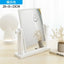 Dresser Vanity Makeup Mirror with Wood Stand, 360 Degree Rotating Compact Cosmetic Mirror, Portable Counter-top Mirror Bath Gift