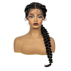 Twist Braided Wigs Synthetic Lace Front Handmade Knotelss Braided Lace Wigs Natural Braidis Wigs with Baby Hair for Black Women