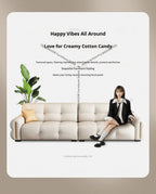 Italian Minimalist Sofa Modern Luxury Living Room Couch Straight Sofa Set Persons Genuine Leather Upholstered Furniture JT40