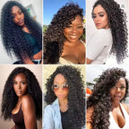 Brazilian Hair Kinky Curly Crochet Braiding Human Hair Deep Wave Crochet Human Hair Extensions Knotless Pre-Separated Crochet