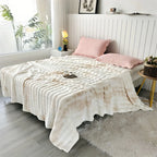 Luxurious Faux Rabbit Fur Bed Blanket - Soft, Thick, and Warm  Throw  All Seasons, Versatile for Sofa, Shawl, Travel, and Gifts