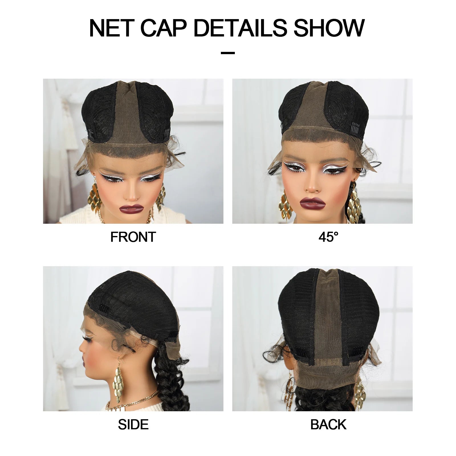 Twist Braided Wigs Synthetic Lace Front Handmade Knotelss Braided Lace Wigs Natural Braidis Wigs with Baby Hair for Black Women