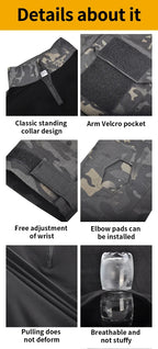 Camo Tactical Sets Outdoor Long Sleeve Wear-resisting T Shirts+Multi-pocket Tactic Cargo Pants Suit Training Workwear Combat Set