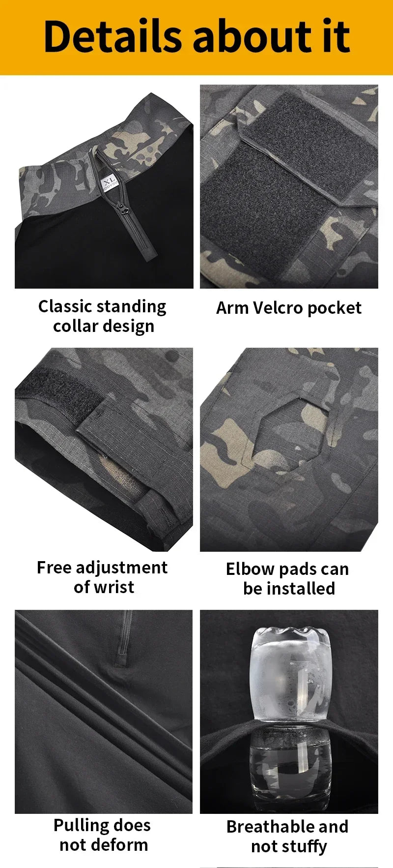 Camo Tactical Sets Outdoor Long Sleeve Wear-resisting T Shirts+Multi-pocket Tactic Cargo Pants Suit Training Workwear Combat Set