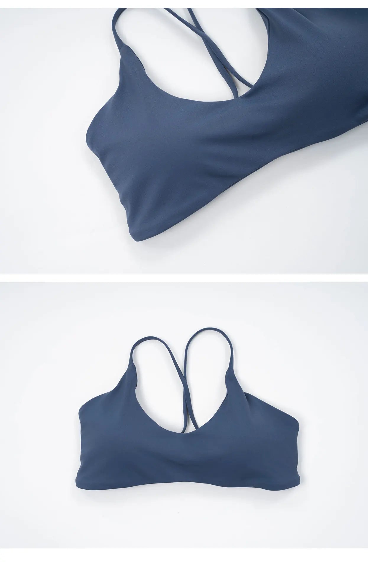 Sports Bra High  Support Women Gym Underwear Push-up Back Cross Yoga Crop Top Running Workout Fitness Pilates Solid Color