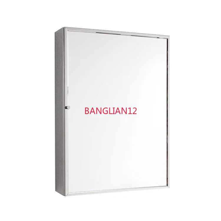 Wall-mounted stainless steel mirror cabinet, simple modern bathroom thickened bathroom mirror cabinet Secondary image