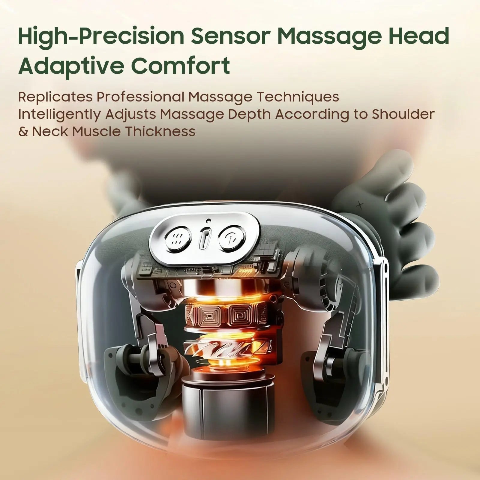 Bionic Neck Massager Portable Shiatsu Shoulder Massager Electric Deep Tissue Massage, Simulated Human Hand Design Muscle Relax