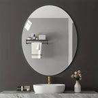 2D Acrylic Oval Self-Adhesive Mirror Irregular Punch-Free for Bathroom Toilet Wash Basin Living Room Bedroom Soft Wall Mirror
