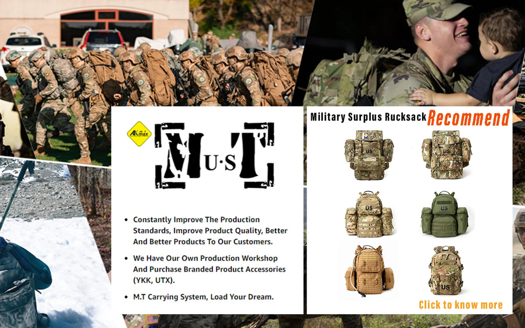 MT Military Alice Medium Pack Army Survival Combat ALICE Rucksack Backpack with External Metal Frame Olive Drab/Black/OCP