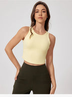 New Women Sportswear Yoga Set Sport Suit Gym Workout Clothes Gym Vest Crop Top High Waist Straight leg Pants Fitness Sports Wear