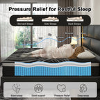 12"14" Gel Memory Foam Hybrid Pocket Spring Mattress Twin Full Queen King Bed Mattress In A Box, Medium Firm Motion Isolation