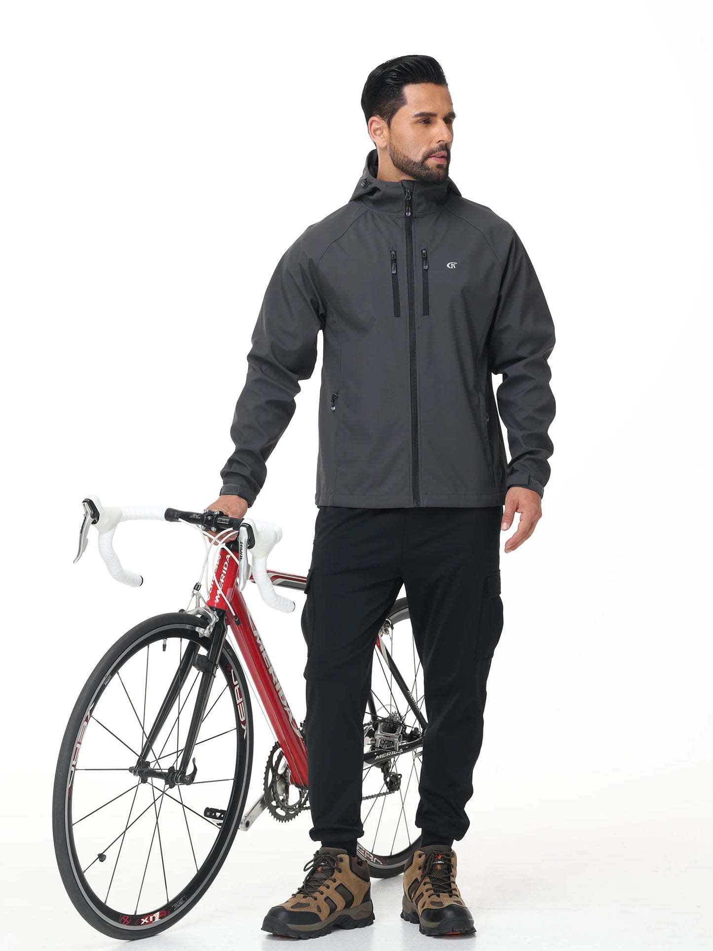 Men's Outdoor Waterproof Windbreak Jacket Lightweight Coat for Camping Hiking Cycling Fishing with Inner Pocket