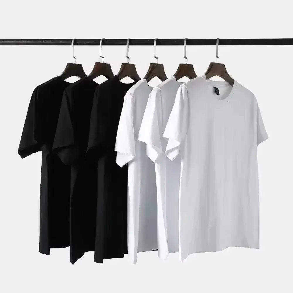 Men's luxurious printed summer high-quality T-shirt 100% pure cotton relaxed and loose fit stylish and unique round neckline