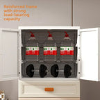 New model 70-Face wide thickened wardrobe simple bedroom plastic cabinet double door drawer type clothes hanging storage cabinet