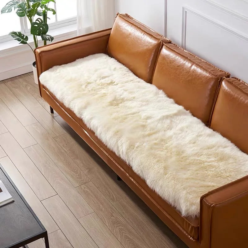 Customized Australia Lamb Wool Rug 100% Pure Sheepskin Seat Cushion Real Sheep Hair Fur Mat