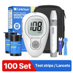 LinkSun G-425-1 Blood Glucose Meter Kit 50/100pcs Test Strips Lancets for Diabetes Monitor Digital Glucometer Blood Sugar Meter