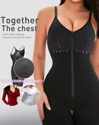 Women's Belly Tummy Control Butt Lifting Zipper Postpartum BodyShaper Fajas Colombian Double Compression Corset Waist Trainer