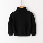2026 Autumn Winter Children's Cotton Sweater Full Sleeve Turtleneck Knitwear Baby Boys Girls Clothing Warm Soft Jumper Pullovers