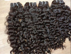 Raw Loose Curly Bundles Indian Human Hair 12A Grade Cuticle Aligned Wavy Human Hair Extensions Weft Big Spiral Curl Hair Bundle