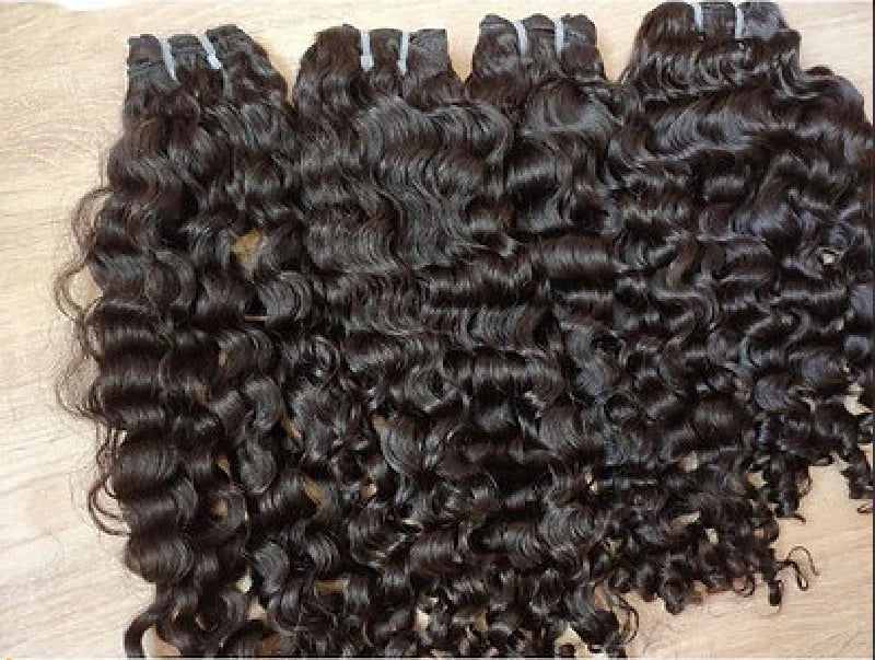 Raw Loose Curly Bundles Indian Human Hair 12A Grade Cuticle Aligned Wavy Human Hair Extensions Weft Big Spiral Curl Hair Bundle