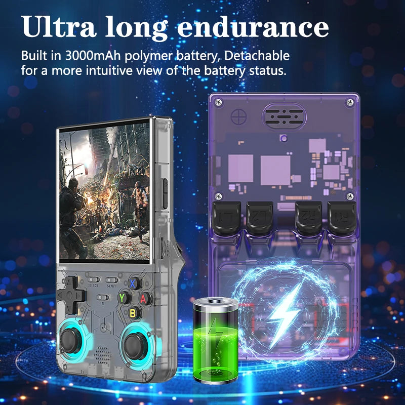 2026 R36 Ultra Open Source R36S Video Game Console Linux System 4.0 Inch IPS Screen  Portable Pocket Video Player 64G best Games