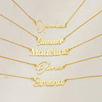 Customized Name Letter Necklace Personalized Stainless Steel Simple Pendant Clavicle Chain Women's Jewelry Valentine's Day Gift