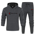 2026 Men's Tracksuit Hooded Sweatshirt+Sweatpants 2 Pcs Sets Sports Suit Casual Jogger Sportswear 2 Piece Male Streetwear Sets