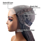 30 Inch Natural Black 360 Lace Front Straight Human Hair Wigs HD Transparant Full Lace 5X5 Glueless Wigs Human Hair Pre Plucked