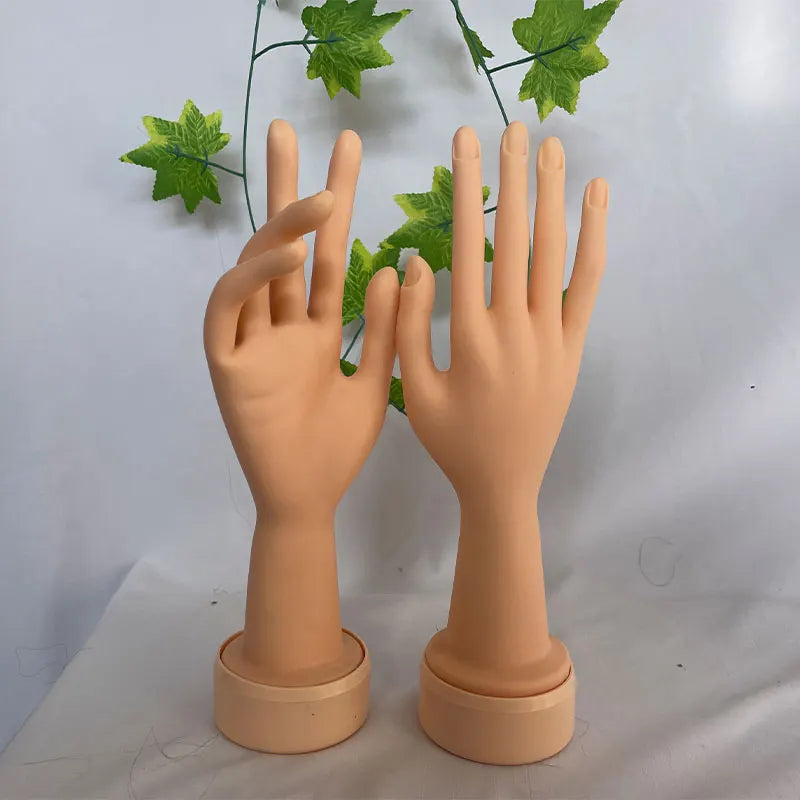 Mannequin Hand Women's Lifelike Soft Model for Jewelry Display Nail Art Manicure Fashion Teaching