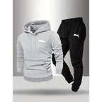 Hot Selling Men's Hooded Sweatshirt Pants Set Casual Tracksuit Streetwear Sportswear Fitness Jogger Outfit 2 Piece Warm Clothing