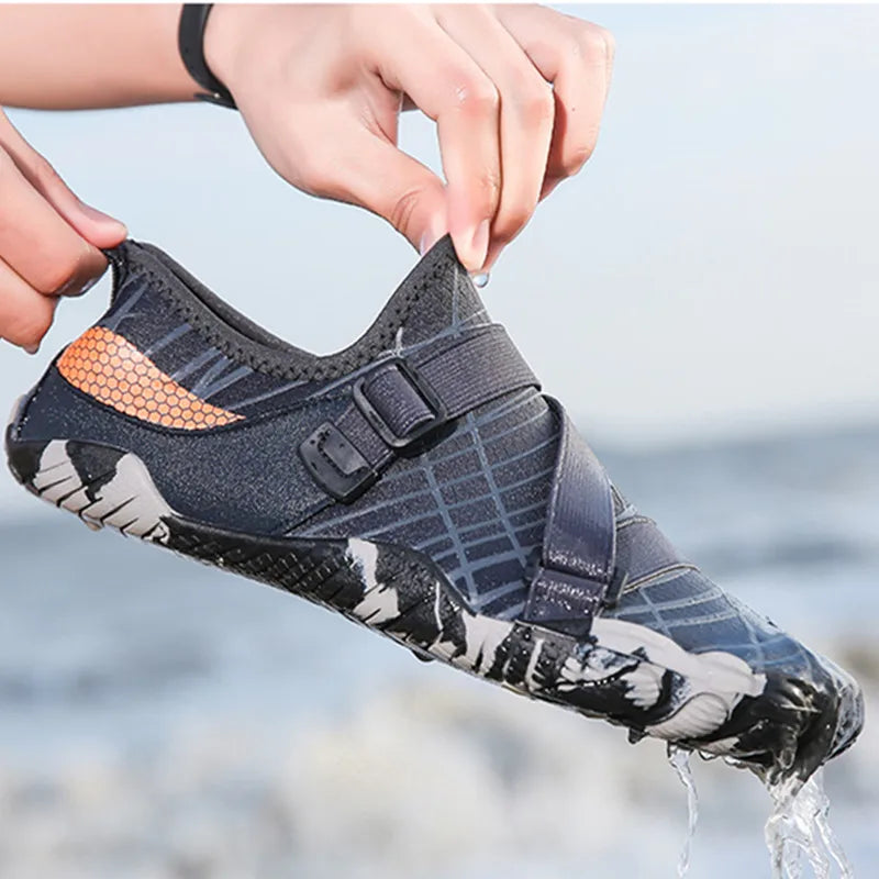 Men Women Elastic Beach Barefoot Seaside Aqua Shoe Quick-Dry Breathable Surf Wading Shoe Non Slip Upstream Swimming Water Shoe